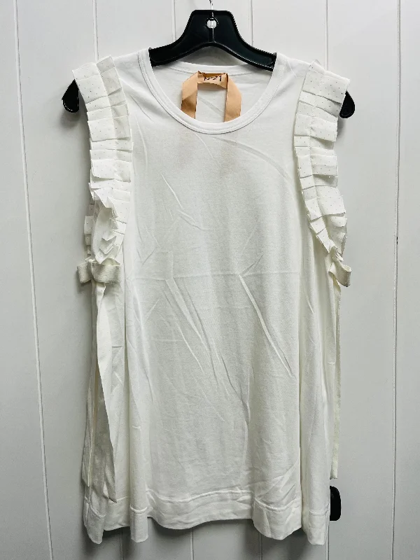 Top Sleeveless By NO 21  In White, Size: M