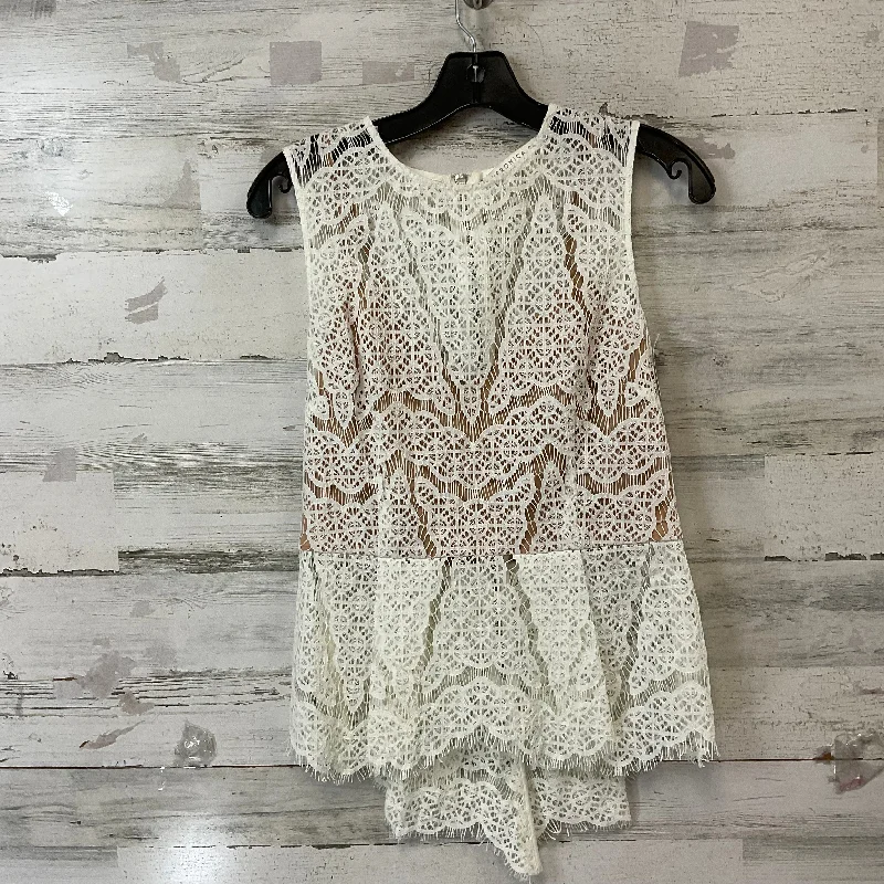 Top Sleeveless By Veronica Beard In Cream, Size: S